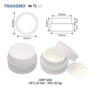 Pot en acrylique pour cosmétiques, soins de la peau, crème pour le visage et les yeux, lotion, emballage, pot vide, 15g, logo personnalisé - Product Image 1