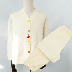 Luxury Custom Logo <b>Women's</b> Knitted Pajamas 100% Sustainable Organic Cotton Soft Breathable Home <b>Sleepwear</b> <b>Plus</b> <b>Sizes</b> Spring - Product Image 1