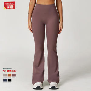 Pantalon de sport évasé taille haute pour femme Disko Sport, en tissu à mémoire de forme, respirant, pour yoga, fitness, course à pied et activités sportives en extérieur - Product Image 5