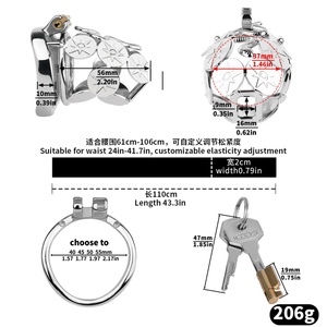 Jaula de Castidad de Metal con Diseño Hueco FRRK Coins, Candado para Pene, Dispositivo de Castidad Masculina, Candado de Castidad BDSM para Hombres - Product Image 2