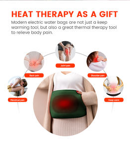 Bolsa de agua caliente eléctrica, botella de agua caliente de mano recargable con tapa para el dolor de calambres menstruales - Product Image 3