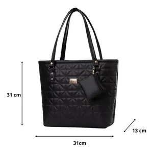 Bolso de Mano Rectangular de Jade Negro Fana, Hecho a Mano con Piedras Semipreciosas, Bolso Tote para Mujer, Cuero Vegano, Regalo Artesanal - Product Image 4