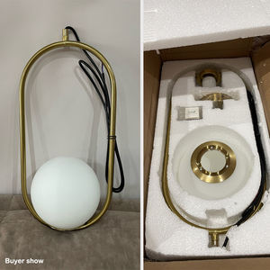 Abat-jour en verre lampes suspendues cuisine île salle à manger chevet lampes suspendues plafond <span class=keywords><strong>laiton</strong></span> <span class=keywords><strong>Suspension</strong></span> moderne - Product Image 4