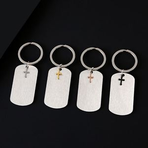 DIY Custom Laser <b>Engraving</b> logo UV Color Printing Photo Blank Material Holiday Promotion Gift Stainless Steel Dog Tag Keychain - Product Image 1