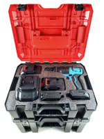 Kit d'outils électriques sans fil multifonction 21V sans balais, têtes interchangeables, batterie au lithium, mallette rigide pour réparation domestique et bricolage