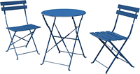 Ensemble table et chaises pliantes en métal - Chaise en acier colorée pour patio, mobilier d'extérieur pour jardin et café