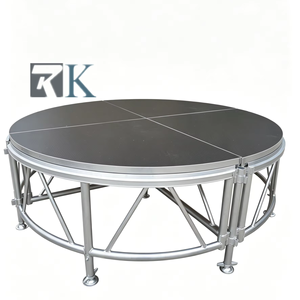 เวทีอลูมิเนียมอัลลอยแบบวงกลมสั่งทำพิเศษสำหรับงานหนัก พกพาสะดวก เหมาะสำหรับคอนเสิร์ต งานแต่งงาน และกิจกรรมกลางแจ้ง - Product Image 1