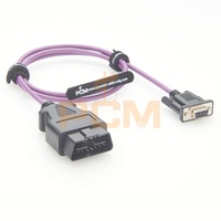 Cable de Diagnóstico OBD2 de 12 V/24 V, Conector Macho de 16 Pines a Hembra de 9 Pines DB9, Cable CAN BUS OBD/OBDII para Transferencia a DB9 para Camiones