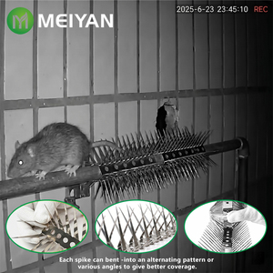 Pointes de tuyau réglables anti-escalade en acier inoxydable, dissuasif flexible pour animaux, pour diverses tailles de tuyaux - Product Image 1