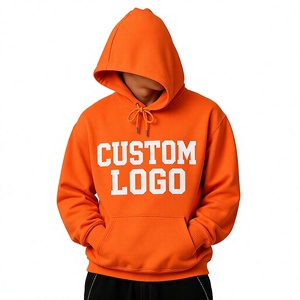Sweat à capuche unisexe en molleton bouclette 320 g/m² avec logo personnalisé, 100 % coton, coupe oversize, style streetwear, vierge et uni - Product Image 1