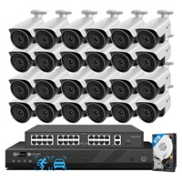 4COVR 32-Kanal 12MP CCTV-Kamerasystem mit Audio, 8TB HDD-Speicher, KI-Gesichtserkennung, Außen-Nachtsicht, PoE-Videoüberwachung