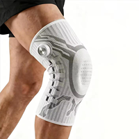 Genouillère respirante et réglable pour la course en extérieur et le basketball, avec coussinet rotulien tricoté