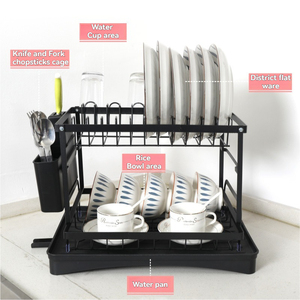 <span class=keywords><strong>Escurridor</strong></span> de <span class=keywords><strong>Platos</strong></span> de 2 Niveles con Bandeja de Drenaje, Directo de Fábrica, para Encimera de Cocina, Venta al Por Mayor OEM/ODM - Product Image 4