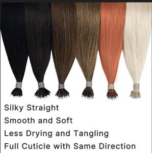 Extensions de cheveux Nano Ring, cheveux humains Remy, cuticules intactes, 12 à 40 pouces, 50g, paquet de 50 mèches, pointes Nano pour cheveux fins. - Product Image 6