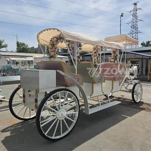 Luxury Horse Carriage for Weddings Sightseeing white 3-<b>row</b> sightseeing horse carriage Special Transportation - Product Image 6