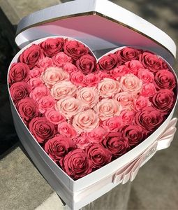 Cajas de regalo para <span class=keywords><strong>san</strong></span> Valentín, Rosa eterna <span class=keywords><strong>en</strong></span> caja, preservadas, rosas reales con caja, el mejor regalo del Día de la madre - Product Image 3