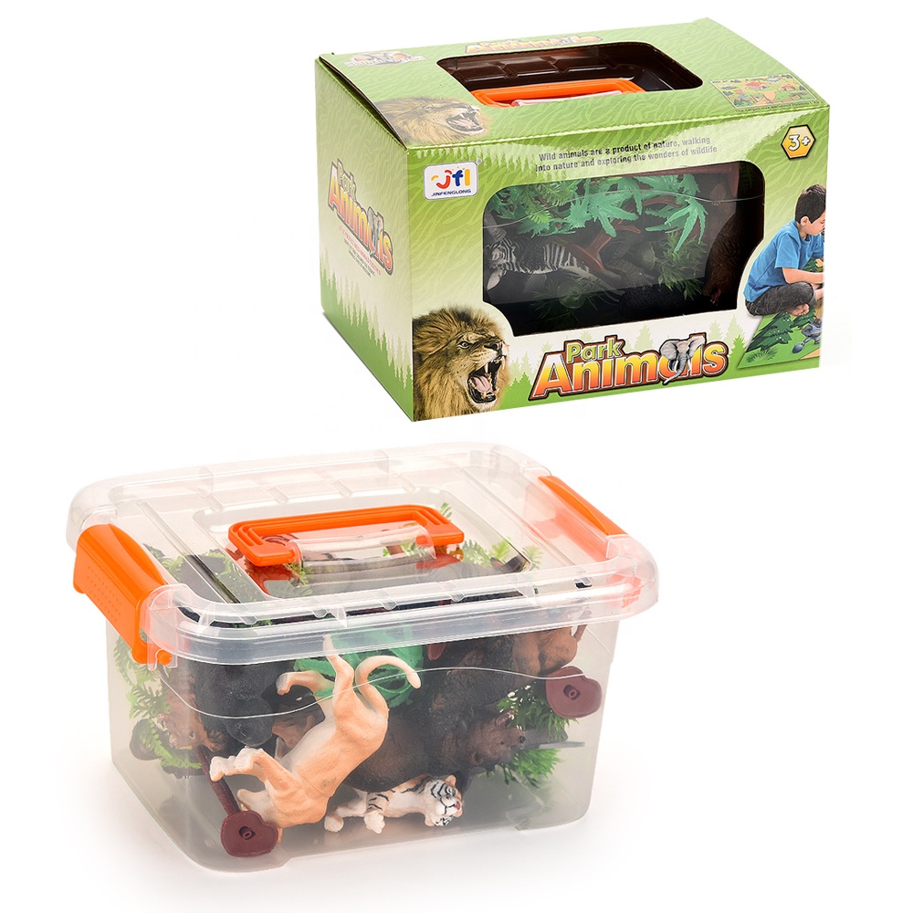 ジャングルToys リアルなプラスチック製のジャングル野生動物のおもちゃフィギュアと