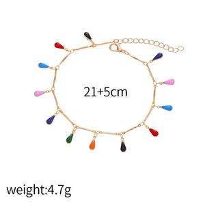 SEPT Boho Style ethnique coloré goutte d'eau en forme <span class=keywords><strong>de</strong></span> gland <span class=keywords><strong>cheville</strong></span> chaîne <span class=keywords><strong>cheville</strong></span> pour femmes bord <span class=keywords><strong>de</strong></span> mer plage bracelets <span class=keywords><strong>de</strong></span> <span class=keywords><strong>cheville</strong></span> pied bijoux - Product Image 5