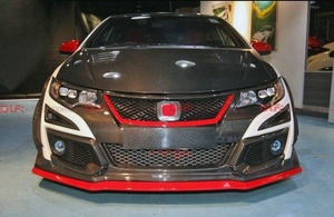 ชิ้นส่วนรถยนต์สำหรับ Honda 15-17 Civic Type R FK2 TM ชนิดกันชนหน้าแบบคาร์บอนไฟเบอร์ - Product Image 4
