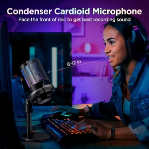 Microphone <span class=keywords><strong>de</strong></span> jeu USB GAM-ME6S RGB lumières éblouissantes ordinateur K chanson enregistrement téléphone portable diffusion en direct - Product Image 4
