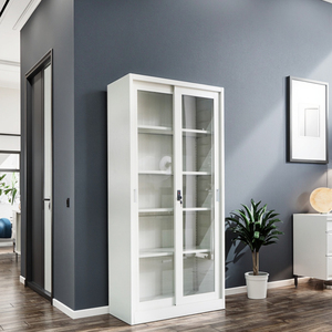 <span class=keywords><strong>Armoire</strong></span> de rangement en métal à 2 portes coulissantes <span class=keywords><strong>Armoire</strong></span> de classement pour <span class=keywords><strong>bureau</strong></span> commercial - Product Image 2