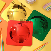 Jouets sensoriels, lot de 9 miroirs convexes en acrylique, miroirs à bulles sensoriels, miroirs en acrylique interactifs multicolores pour mur