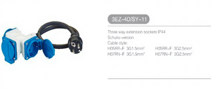 Wholesale CE,S 3 Way Germany Extensioneuropean Power Cord Multi Socket/ Cord IP44 - Product Image 4