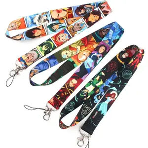 Groothandel Goedkope Custom Logo Dye Sublimatie Afdrukken Grappige Anime Leuke Cartoon Lanyards Met Metalen Clip