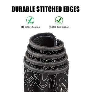 マウスとキーボードのコンピュータアクセサリー用のカスタムサイズのゲーマーデスクマット付き黒耐水性大型ゲームマウスパッド - Product Image 5