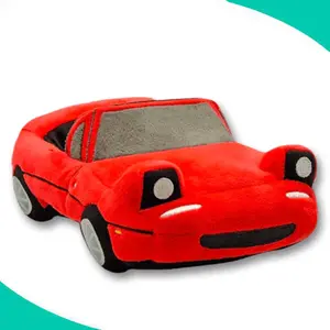 ขายส่งจากโรงงาน รถบัสตุ๊กตาผ้าเนื้อนุ่ม ราคาถูก ผลิตตามสั่ง รถตุ๊กตาผ้าสีแดง รถแทรกเตอร์ตุ๊กตาผ้า - Product Image 1