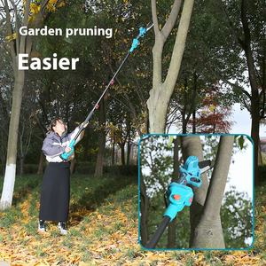 Sécateur électrique de jardin, cisailles à long manche, batterie au lithium sans balais, plastique, tronçonneuse à chaîne DIY - Product Image 4