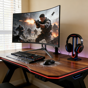 Moniteur de jeu droit/courbé Rebekah China Factory <span class=keywords><strong>34</strong></span> pouces 27 pouces 165/180Hz OEM/ODM pour PC, moniteur d'ordinateur 1K/2K - Product Image 3