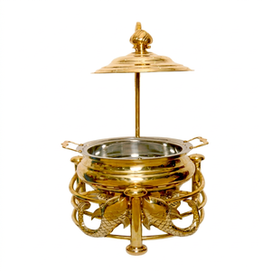 Juego de Recipientes para Buffet de Latón Dorado Moderno, para Catering, Uso Comercial, Fiestas y Bodas - Product Image 1