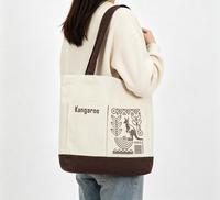 Tas Belanja Kanvas Katun Tebal 12oz, Tahan Lama, Dapat Digunakan Kembali, Pegangan yang Diperkuat, Logo Custom, Grosir, Partai Besar
