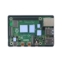 Raspberry Pi 4B Pantalla táctil de 3,5 pulgadas 480x320 LCD con ventilador de refrigeración Disipadores de calor Caja ABS para Raspberry Pi 4 Modelo B