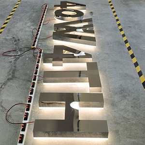 Custom Metal Gold 3d Logo Acrylic Shop Storefront Backlit Channel Letter Store <b>Electronic</b> <b>Sign</b> Board for Indoor Outdoor - Product Image 4