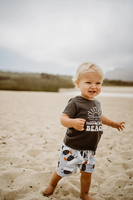 Bavoirs pour bébé garçon, 100% fibre de bambou, fermeture à boutons, vêtements d'été mignons pour garçons, tenue de plage, maillot de bain