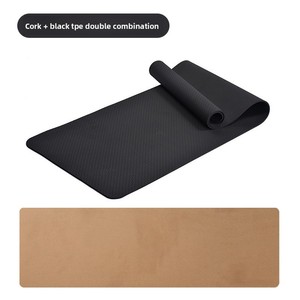 Tapis de yoga Qiyun en liège naturel et TPE, écologique, antidérapant, absorbant les chocs, silencieux, pliable, 183 cm, pour exercices à domicile - Product Image 6