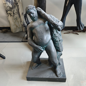 Escultura de Arte Metálico Moderno para Decoración del Hogar BLVE, Estatua de Bronce de Hombre Romano Desnudo - Product Image 2
