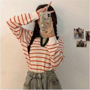 Diretto della fabbrica del Commercio All'ingrosso di Autunno della Molla <span class=keywords><strong>Maglia</strong></span> Top Nero Bianco Maglieria <span class=keywords><strong>A</strong></span> <span class=keywords><strong>Righe</strong></span> Risvolto Scollo <span class=keywords><strong>A</strong></span> V delle Nuove Donne di Modo Della Signora Maglione - Product Image 5