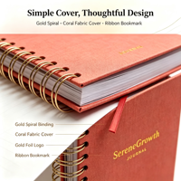Carnet de notes à spirale professionnel, impression personnalisée, couverture rigide en tissu couleur, format A5, journal quotidien
