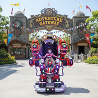 Robot électrique à roulettes pour enfants et adultes (métal et fibre de verre) pour une utilisation en intérieur/extérieur, parcs d'attractions, centres commerciaux, etc.