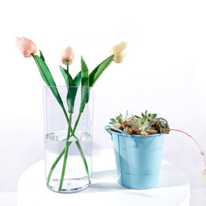 Tondo meilleur prix clair transparent acrylique en plastique vase à fleurs pour la décoration intérieure réveiller seau à fleurs - Product Image 6
