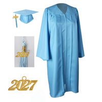 Ensemble de Robe de Remise de Diplôme Personnalisée Noire Mate avec Toque, Ruban et Écharpe – Tenue Académique Unisexe pour Adultes (École, Université) – Vente en Gros