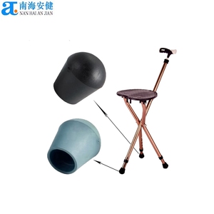 Embouts de <span class=keywords><strong>canne</strong></span> de marche pour la rééducation, <span class=keywords><strong>embout</strong></span> en caoutchouc à trois points d'appui, béquille grise en TPR durable et légère, charge maximale 75 kg - Product Image 1