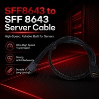 Cable de Datos para Servidor con Impedancia de 100 Ohmios, Conector SFF-8643 Mini SAS HD de 36 Pines, Interconexión de Placa Posterior de Almacenamiento de Alto Rendimiento