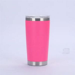 Multi Color Tumbler Set 20Oz Pink Black <b>Hot</b> Pink Purple Red Yellow Green Turquoise White Stainless Steel ASM25 - Product Image 3