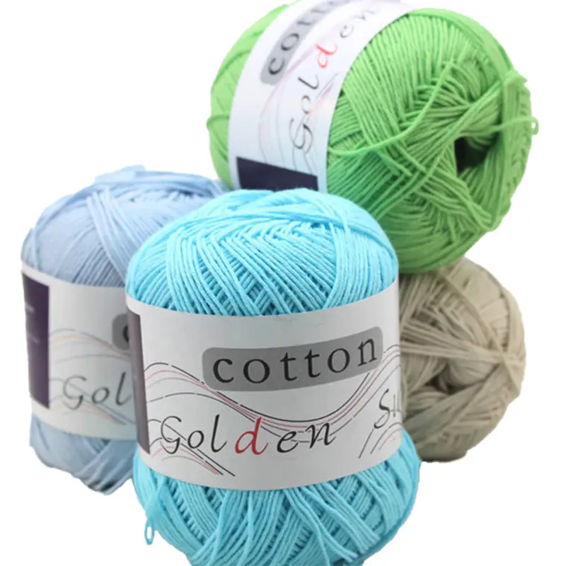 Yarn Wholesale Super Soft 100% Cotton Eco-friendly Breathable Crochet and Knitting High Standard Fancy Yarn Spun Open End / OE