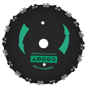 Cuchilla de <span class=keywords><strong>desbrozadora</strong></span> de acero de 20 dientes para motosierra, <span class=keywords><strong>disco</strong></span> de cuchilla de motosierra de 9 pulgadas - Product Image 1