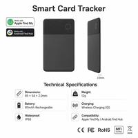 Pelacak Pintar Anti Hilang GPS 4G Ultra Tipis Plastik Tahan Air IP68 Navigasi IOS MFI Find My Google Android Find Hub